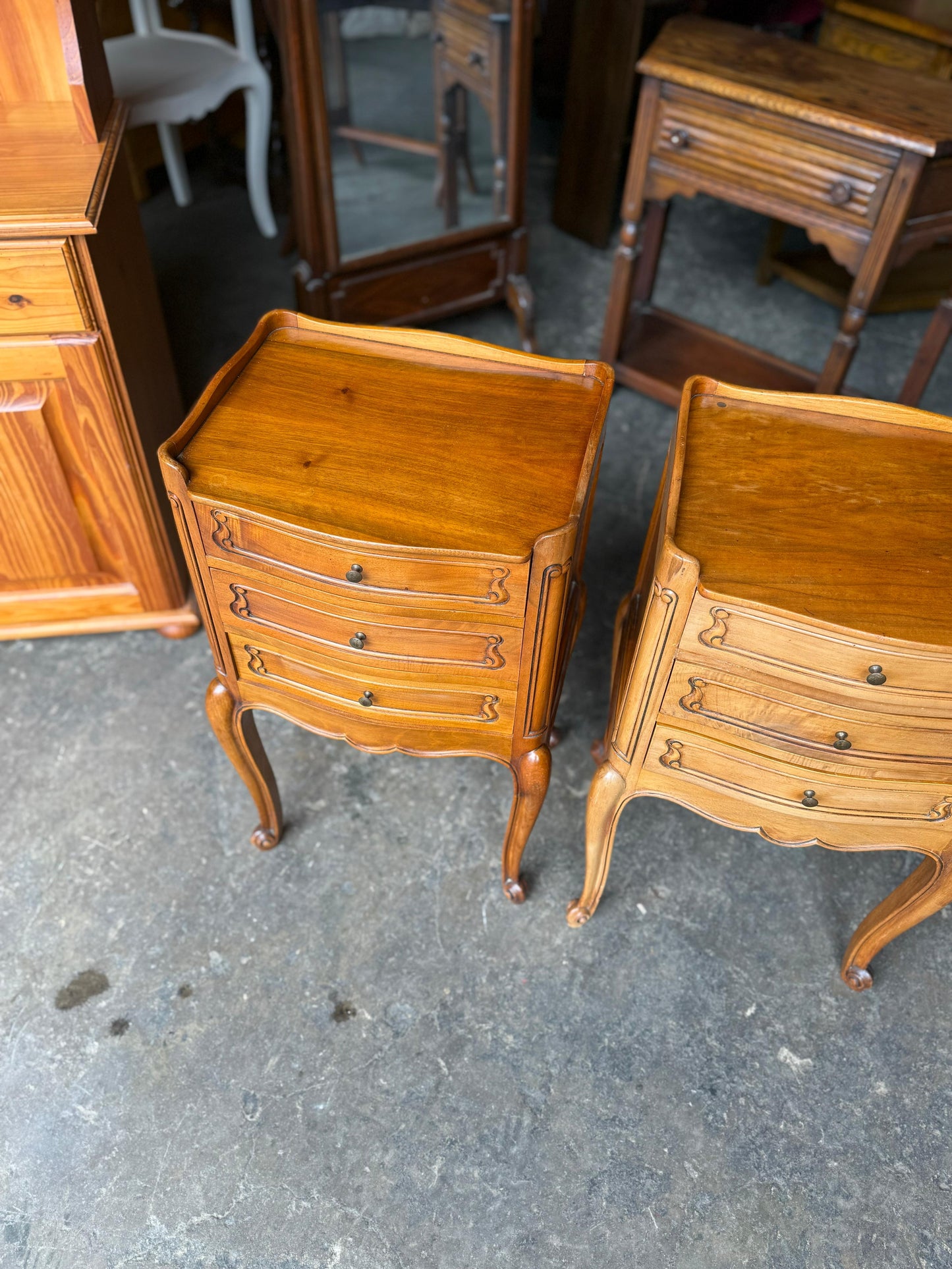 Pair of French Nightstands