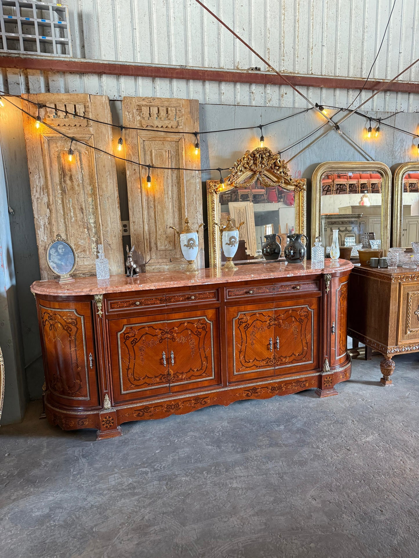 Lovely Marble Top Sideboard