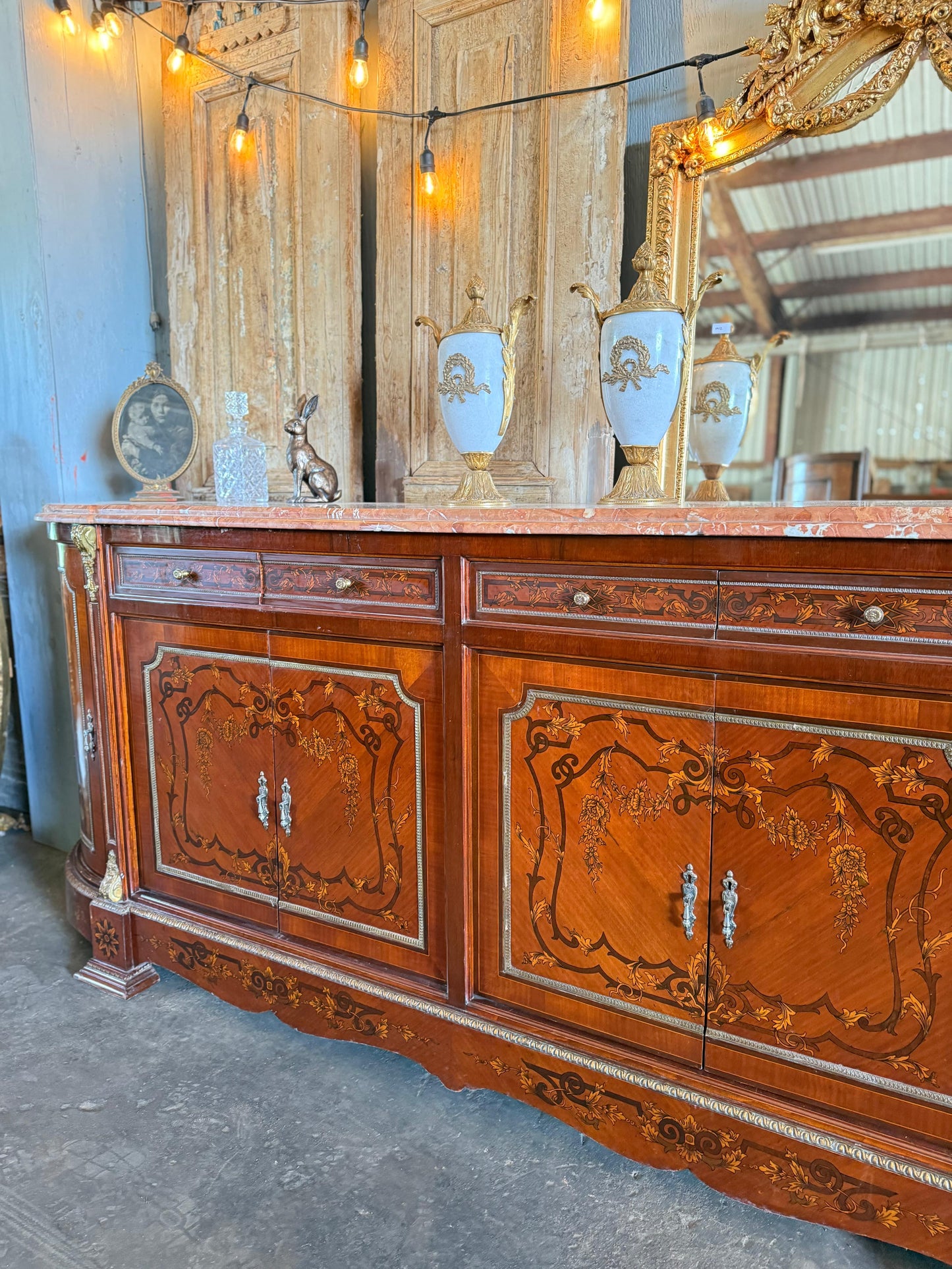 Lovely Marble Top Sideboard