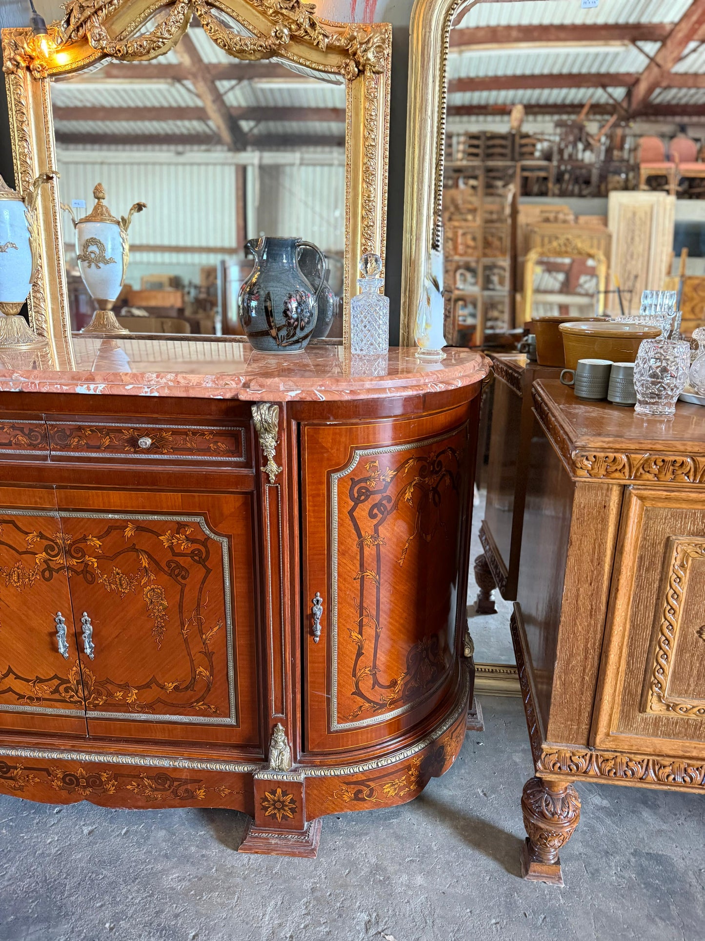 Lovely Marble Top Sideboard