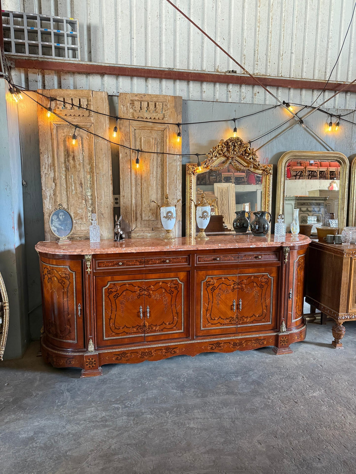 Lovely Marble Top Sideboard