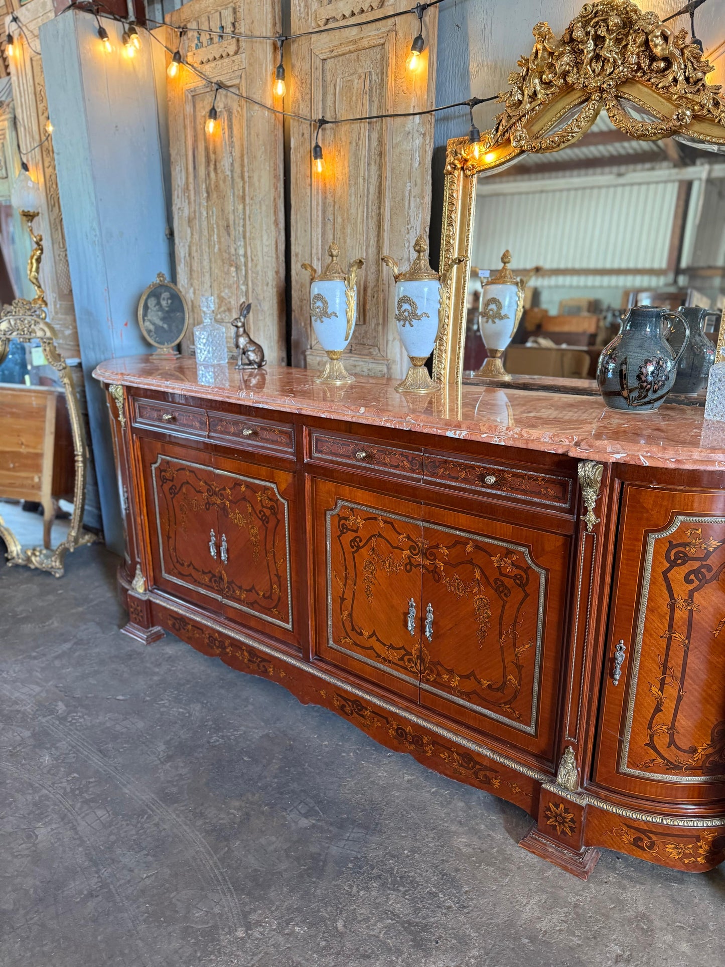 Lovely Marble Top Sideboard